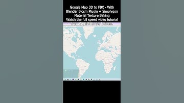 Google Map 3D to FBX - With Blender Blosm Plugin + Simplygon Material Texture Baking