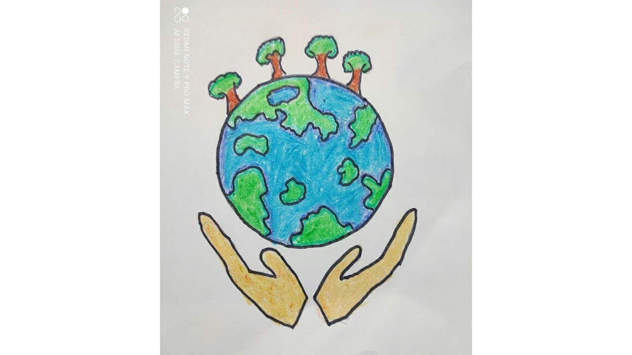 Save The Earth Drawing Easy And Simple Drawings Short Shortsvideo Youtube