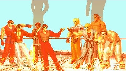 [KOF Mugen] Memorial | Kim & Robert Team vs Ryo & Goro Team [ 4vs4 ]