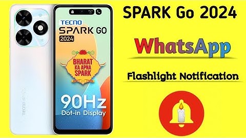TECNO SPARK Go 2024 whatsapp flashlight setting