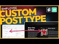 How to create a staffemployee custom post type with acf free and generateblocks pro