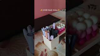 ASMR Study Setup with me ✨ #asmr #asmrsounds #motivation #motivational #study #asmrvideo #studydesk