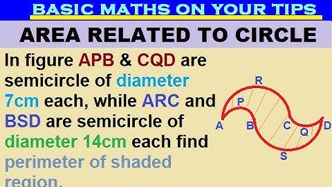 In figure APB & CQD are semicircle of diameter 7cm each while ARC and BSD are semicircle of diameter