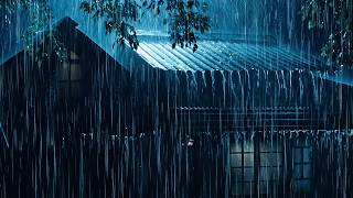 Deep Sleep Instantly with Heavy Rain on Old Tin Roof & Violent Thunder All Night