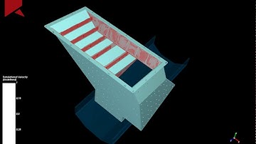 Chute DEM (discrete element method) simulation