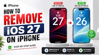 How to Remove iOS 27 Beta on iPhone 🔥 | Downgrade to iOS 26 || Get Back Stable iOS 26