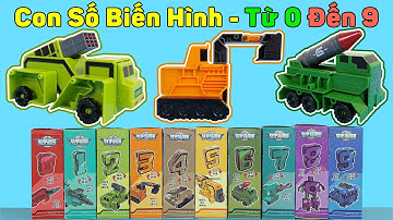 Bộ Sưu Tập Con Số Biến Hình Thành Xe Tăng, Máy Bay Trực Thăng, Phi Cơ Robot | Mở Hộp Mua Hàng Online
