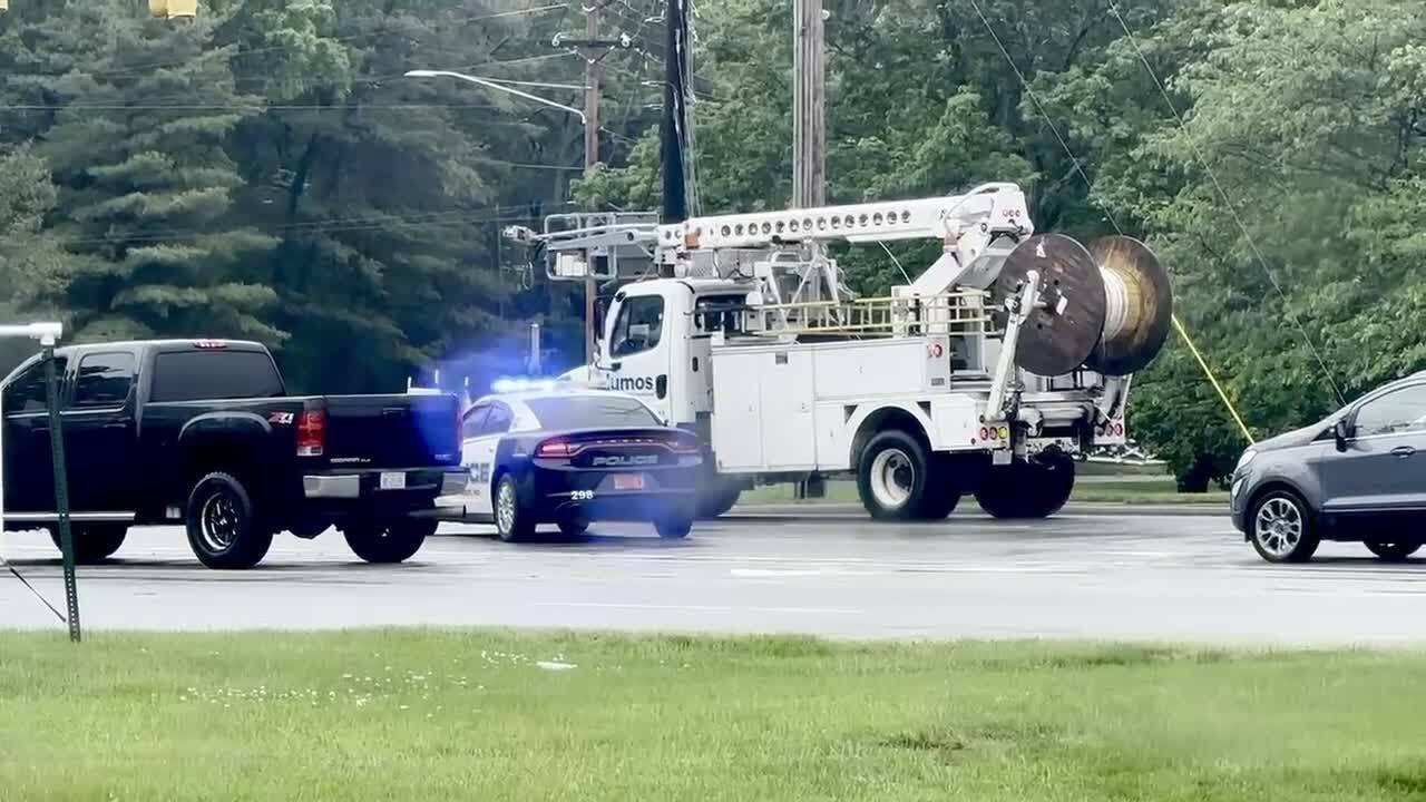 Crash with power lines down shuts down Stratford Road/US 158 near Hanes ...