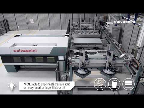 Salvagnini laser automation: ADL/MCL connection for automatic loading/unloading