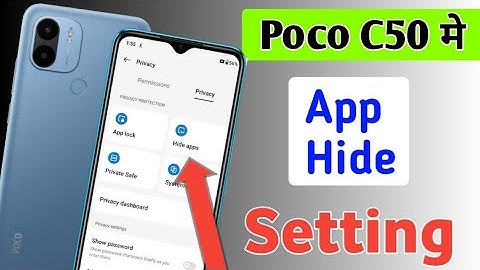 How to Lock & Hide Apps in poco c50/Poco C50 me App Hide kaise kare/App Hide setting in poco c50