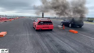 Honda CRX 1.6 16v vs VW Golf 1.9 TDI  drag race 1/4 mile - 4K