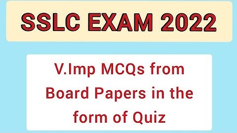 SSLC EXAM 2022 Very Important Questions Maths Science and Social Science #sslcexam2022 #mcqs #kseeb