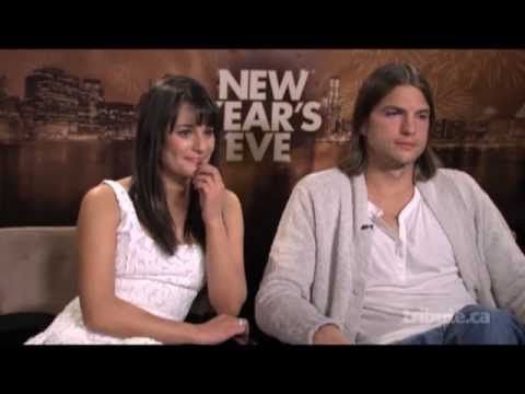 Ashton Kutcher & Lea Michele - New Year's Eve Interview with ...