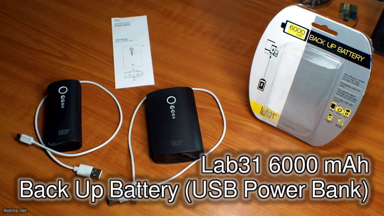 uitslag hebben zich vergist trechter Lab31 6000 mAh Back Up Battery (USB Power Bank) - YouTube