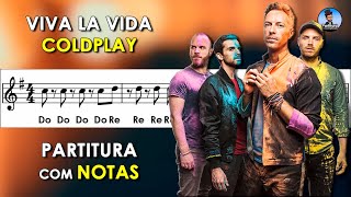 Viva La Vida - Coldplay | Partitura com Notas para Flauta Doce, Violino + Playback