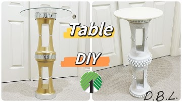See how she made these beautiful side tables using Dollar Tree items | super simple DIY