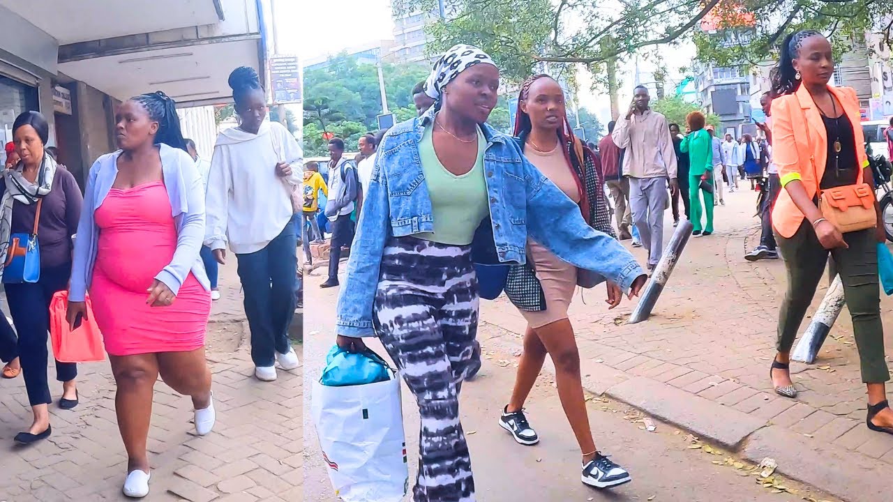 [4k]  Evening walking tour of Nairobi CBD in Kenya, Africa