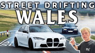 CRASHED AN M4 G82 - 2x BMW M3 going CRAZY STREETDRIFTING ON TIGHT MOUNTAIN ROADS IN WALES - UK TRIP