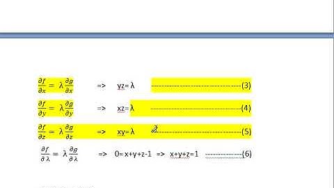 Lagrange Multiplier Method