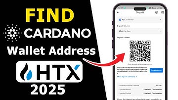 How to Find Cardano (ADA) Wallet Address on HTX with QR Code | 2025 Updated