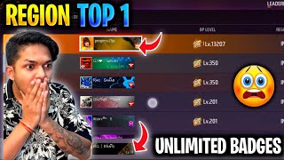 Finally At Global Top 1 Badges 🤑 | Unlimited Badges Buy New Booyah Pass 😲