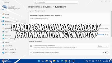 FIX Keyboard Character Repeat Delay When Typing on Laptop