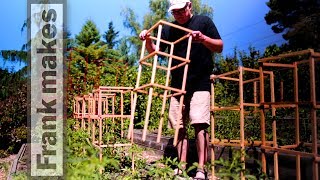 Tomato Trellises I have made 8 trellises for my tomato plants in my garden. The main reason for this was to experiment with making very lightweight ...