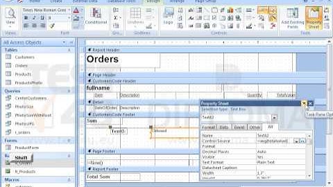 Insert one more text box in the CustomersCode footer section of the R_Orders report to display...