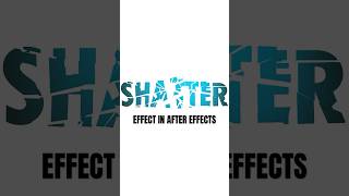 How to make a shatter effect in After Effects easily.