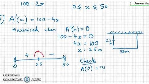 Optimisation with Differential Calculus | Yr 11-12 Maths Methods)