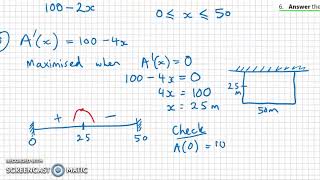 Optimisation with Differential Calculus | Yr 11-12 Maths Methods)