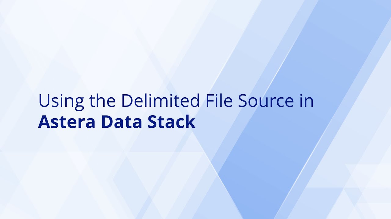 Delimited File Source in Astera Data Stack - YouTube