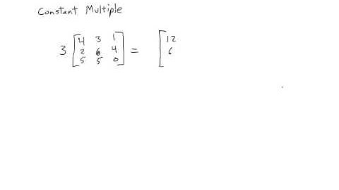 Matrices MTH 121