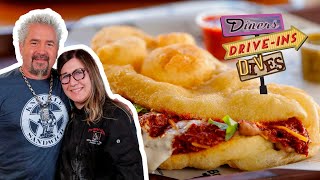 Guy Eats Native American Fry Bread + Pozole in Phoenix | Diners, Drive-Ins and Dives | Food Network screenshot 5