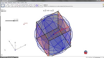 The sphere in the cube or vice versa (Geogebra 3D with 3.2)