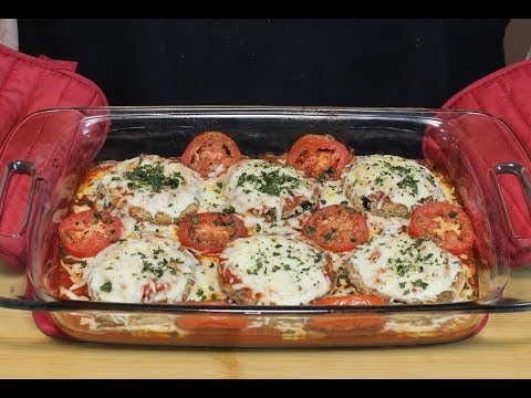 Baked Eggplant Parmesan! (Don't forget the Mozzarella)