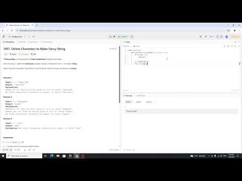 LeetCode 1957. Delete Characters to Make Fancy String