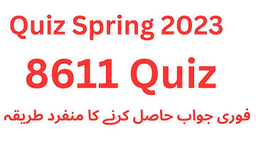 8611 Spring 2023 Quiz with proof answers
