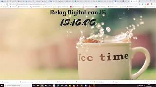 reloj digital con javascript
