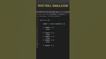 Dice rolling simulator in python | Create a simulator in 50 secs for fun #python #shorts