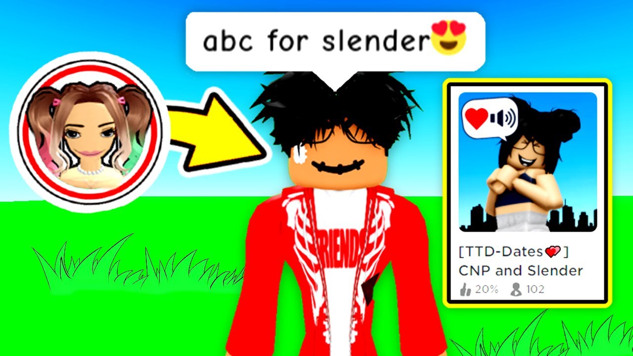 my girlfriend pretended to be a roblox slender - BiliBili