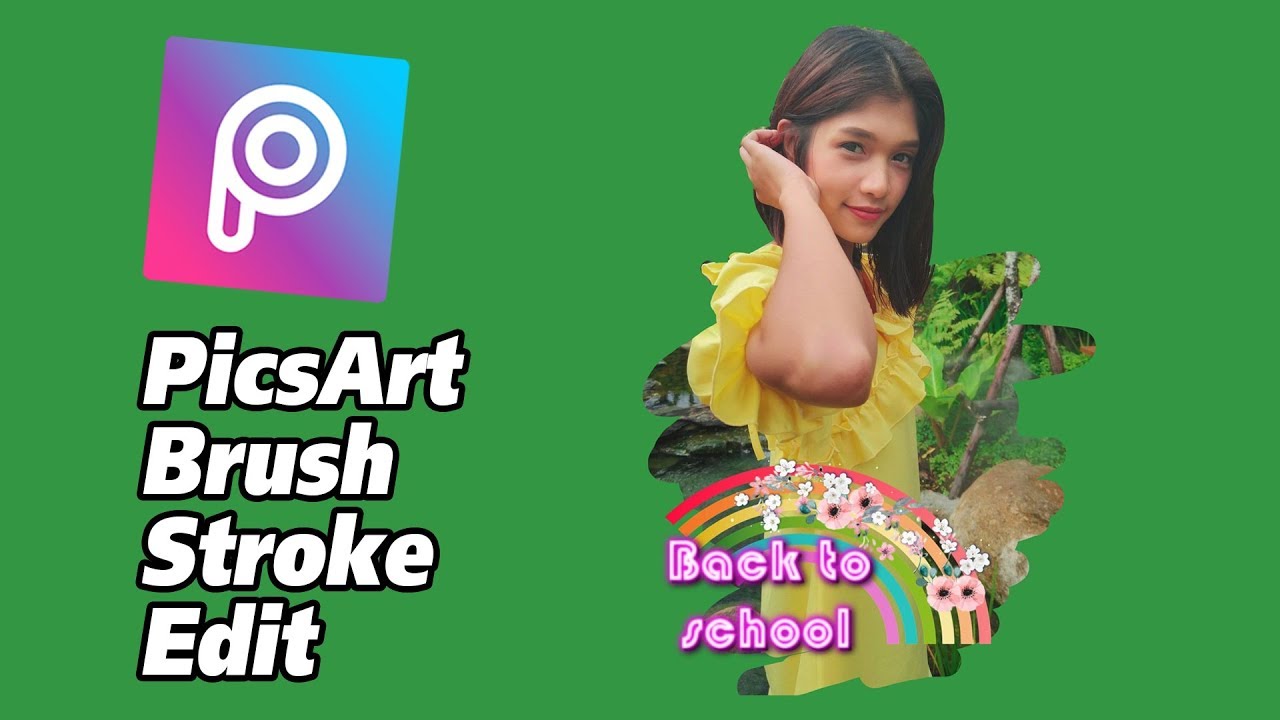 PicsArt สอนแต่งรูปโปรไฟล์ลายเส้น Brush Stroke Edit