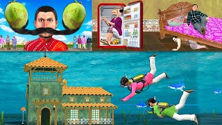 Funniest Hide & Seek Challenge Comedy Videos Collection Hindi Stories Kahaniya Bedtime Moral Stories