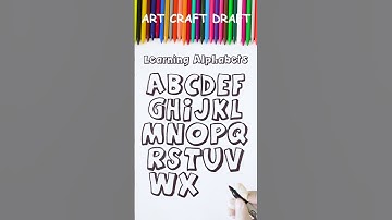 ABC Alphabet drawing and coloring | A-Z Alphabet song #shorts #satisfying #drawing