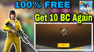 Get 10 Bc Daily Again In Pubg Mobile Lite || 10 Bc Problem Fix ||  How To Get Free Bc In Pubg Lite