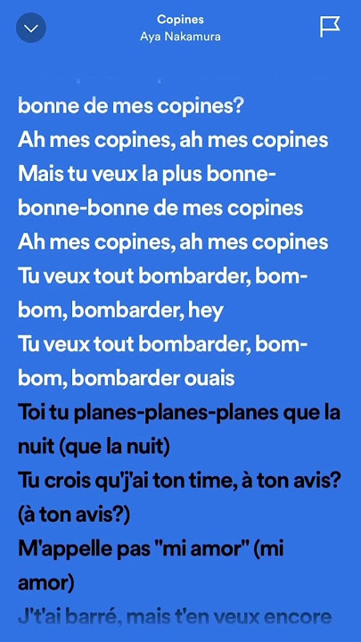 AYA NAKAMURA ‘COPINES’ SPEED UP ✨#ayanakamura #copines #speedup #lyrics #lyricvideo #edit #editaudio