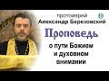 Проповедь о пути Божием и духовном внимании (2020.10.30). Протоиерей Александр Березовский