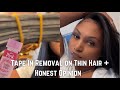 How To Remove Tape In Extensions At Home | No Damage| Thin Hair | Easy | Honest Opinion