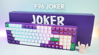 Iqunix F96 Joker Mechanical Keyboard Unboxing & Typing Sounds (No Talking)