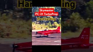 Hard Landing - Skymaster PC-21 TurboProp #pilatus #turboprop #rcwarbird #warbird #rcturbine #rcplane